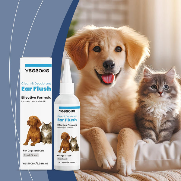 HKM-2886461 Gentle Ear Cleaner for Dogs and Cats - 100ml Earwax Removal Solution