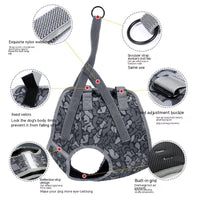 HKM-2887869 Adjustable Camouflage Dog Chest Strap with Hand Holding Rope for Medium Dogs