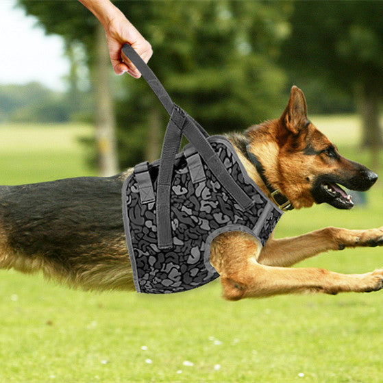 HKM-2887869 Adjustable Camouflage Dog Chest Strap with Hand Holding Rope for Medium Dogs