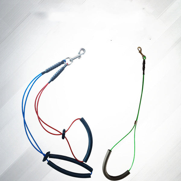 HKM-2888381 Steel Wire Grooming Bath Lanyard for Cats and Dogs - Single and Double Rope Options
