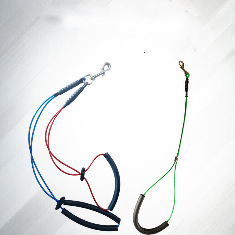 HKM-2888381 Steel Wire Grooming Bath Lanyard for Cats and Dogs - Single and Double Rope Options