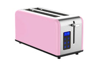 HKM-288851 Retro 4-Slice Stainless Steel Toaster with Dust Cover for Modern Kitchens