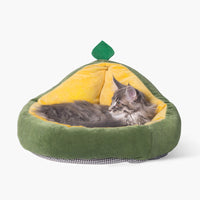 HKM-2888637 Warm Removable Cushion Cat and Small Dog Nest in Avocado Design