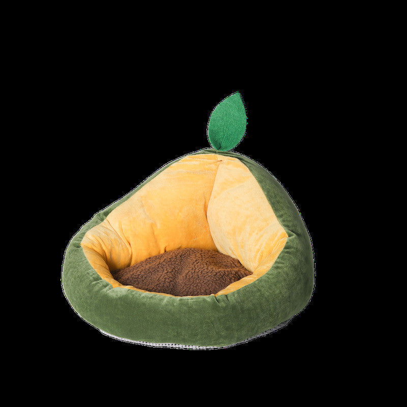 HKM-2888637 Warm Removable Cushion Cat and Small Dog Nest in Avocado Design