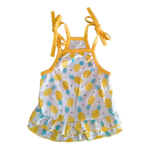 HKM-2889149 Cat Suspender Skirt with Print - Stylish Pet Clothing in Multiple Colors and Sizes