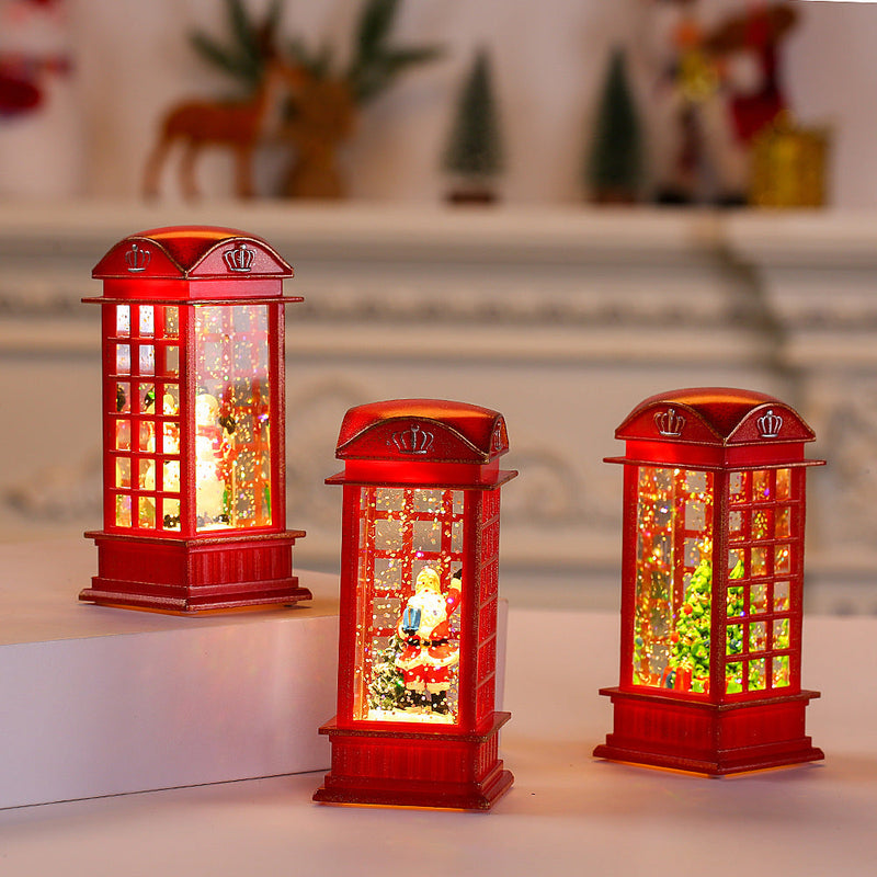 HKM-288915 Portable LED Oil Lamp for Christmas Decoration - European Style Snowman, Tree, Angel, and Elderly Designs