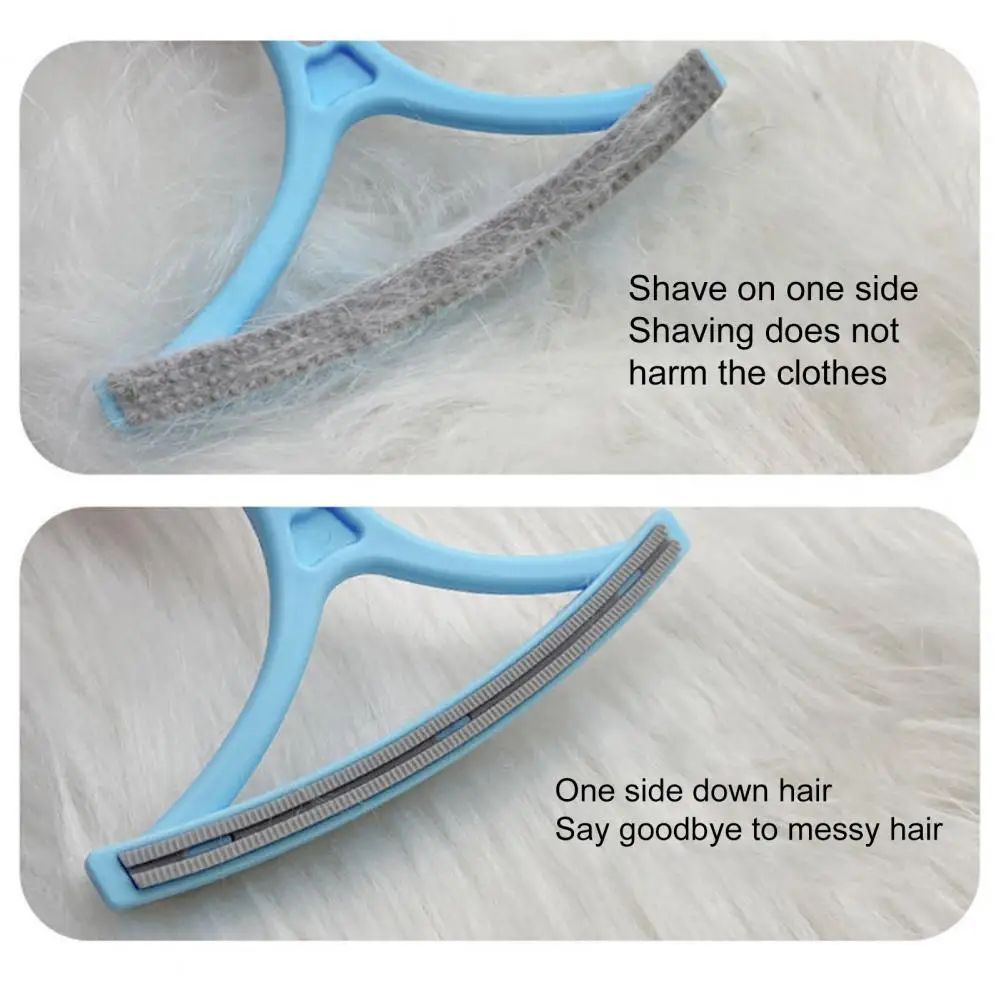 HKM-2890173 Double-Sided Pet Hair Remover with Curved Grip for Effective Home Use