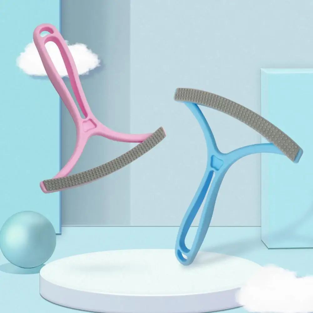 HKM-2890173 Double-Sided Pet Hair Remover with Curved Grip for Effective Home Use