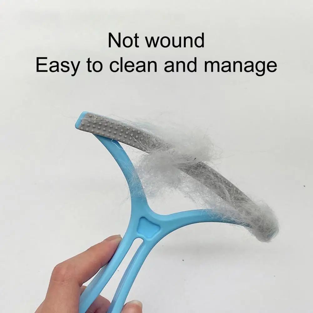 HKM-2890173 Double-Sided Pet Hair Remover with Curved Grip for Effective Home Use