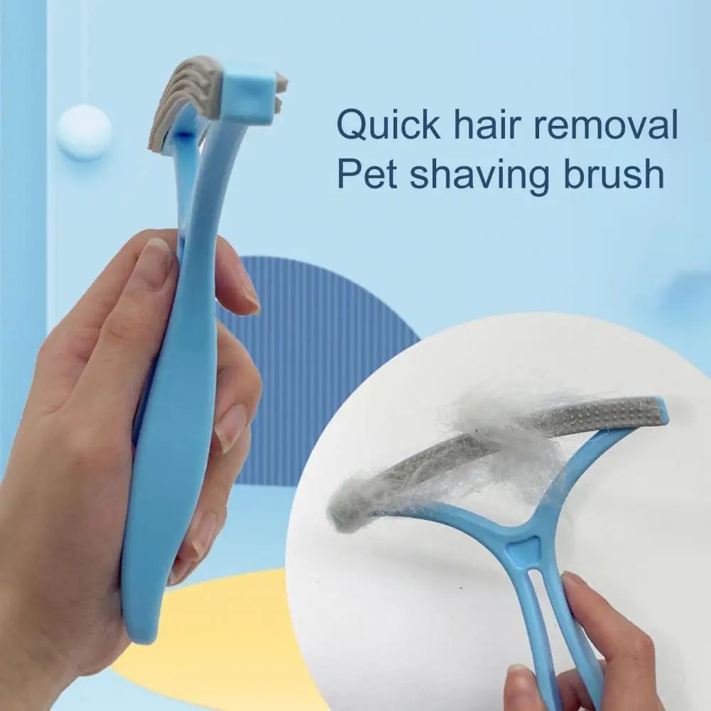 HKM-2890173 Double-Sided Pet Hair Remover with Curved Grip for Effective Home Use