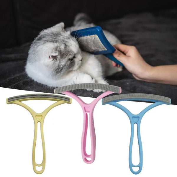 HKM-2890173 Double-Sided Pet Hair Remover with Curved Grip for Effective Home Use