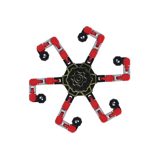 HKM-289107 Deformed Mechanical Gyro Luminous Fingertip Spinner Toy for Stress Relief