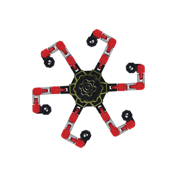 HKM-289107 Deformed Mechanical Gyro Luminous Fingertip Spinner Toy for Stress Relief