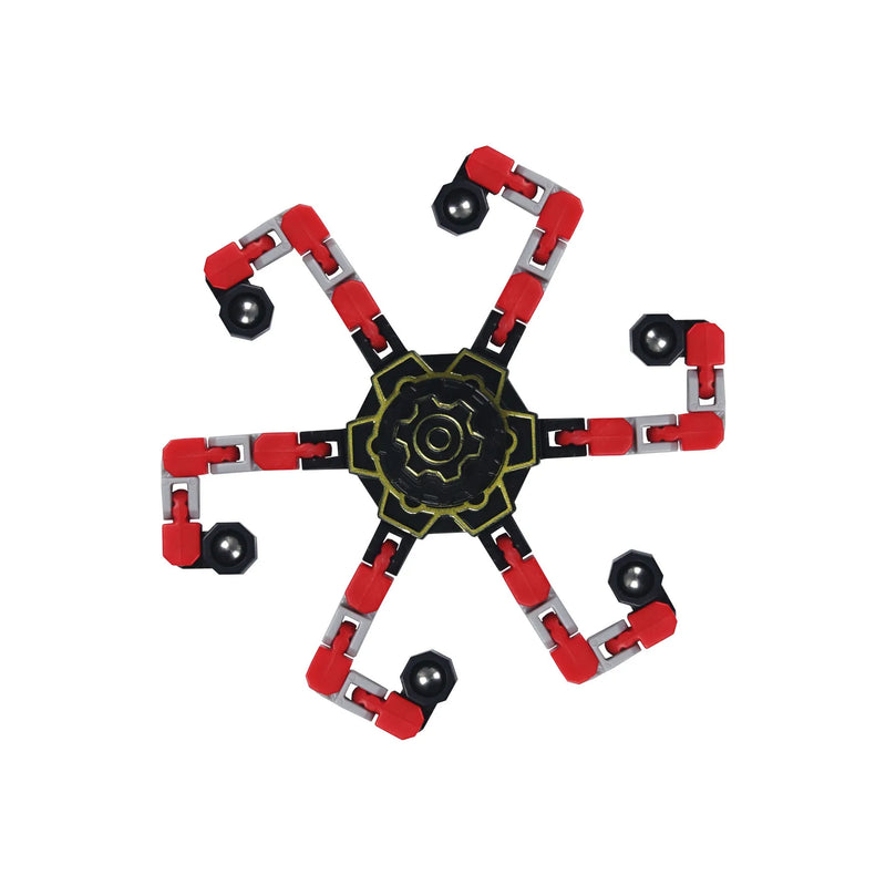 HKM-289107 Deformed Mechanical Gyro Luminous Fingertip Spinner Toy for Stress Relief