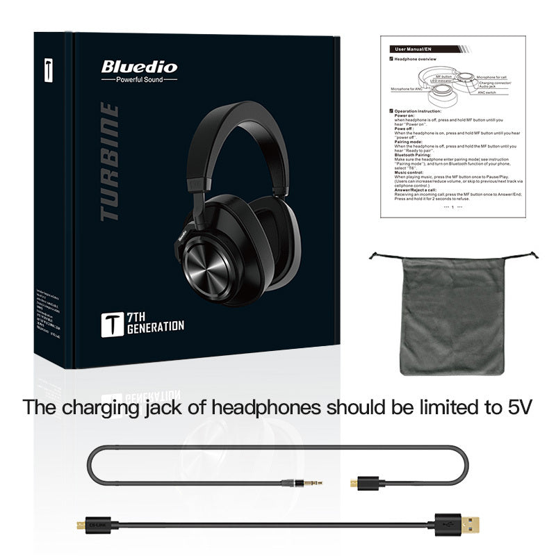 HKM-289299 T7 Bluetooth Headset - Stereo Sound, Multi-Point Connection, Voice Control, 10m Range