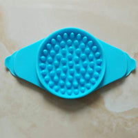 HKM-2894525 Sucker Slow Food Bowl - Blue Food Grade Silicone Eating Aid for Slow Feeding and Easy Bathing