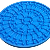 HKM-2894525 Sucker Slow Food Bowl - Blue Food Grade Silicone Eating Aid for Slow Feeding and Easy Bathing