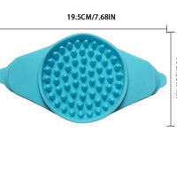 HKM-2894525 Sucker Slow Food Bowl - Blue Food Grade Silicone Eating Aid for Slow Feeding and Easy Bathing