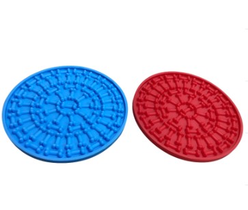 HKM-2894525 Sucker Slow Food Bowl - Blue Food Grade Silicone Eating Aid for Slow Feeding and Easy Bathing