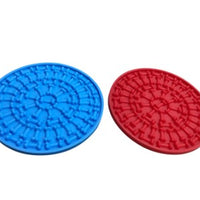 HKM-2894525 Sucker Slow Food Bowl - Blue Food Grade Silicone Eating Aid for Slow Feeding and Easy Bathing