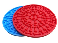 HKM-2894525 Sucker Slow Food Bowl - Blue Food Grade Silicone Eating Aid for Slow Feeding and Easy Bathing