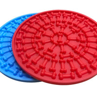 HKM-2894525 Sucker Slow Food Bowl - Blue Food Grade Silicone Eating Aid for Slow Feeding and Easy Bathing