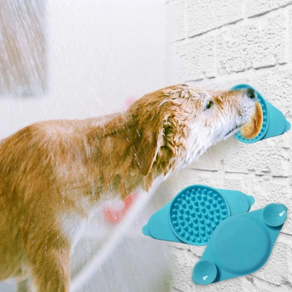 HKM-2894525 Sucker Slow Food Bowl - Blue Food Grade Silicone Eating Aid for Slow Feeding and Easy Bathing
