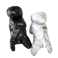 HKM-2894909 Waterproof Padded Jacket for Dogs - Black & Silver, Sizes S to XXL