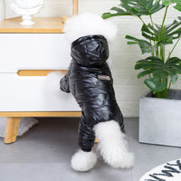 HKM-2894909 Waterproof Padded Jacket for Dogs - Black & Silver, Sizes S to XXL