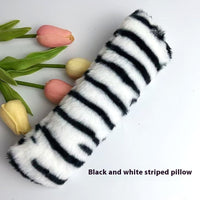 HKM-2895805 Colorful Stripe Plush Pet Pillows for Comfort and Playtime
