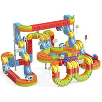 HKM-289747 Maglev Train Block Set - Flexible DIY Race Car Track Kit for Kids Ages 2 and Up