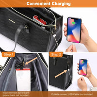 HKM-289811 Sleek 15.6 Inch Laptop Tote Handbag and Shoulder Bag Set for Professional Women