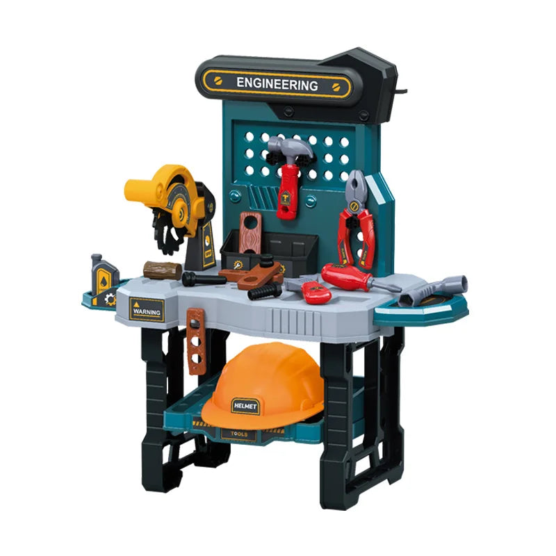 HKM-289939 37-Piece Engineer Workbench Tool Set for Pretend Play - Ideal for Kids Aged 2 to 13