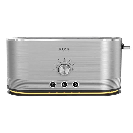 HKM-290003 Compact 4-Slice Stainless Steel Toaster with Unique Design and Versatile Features