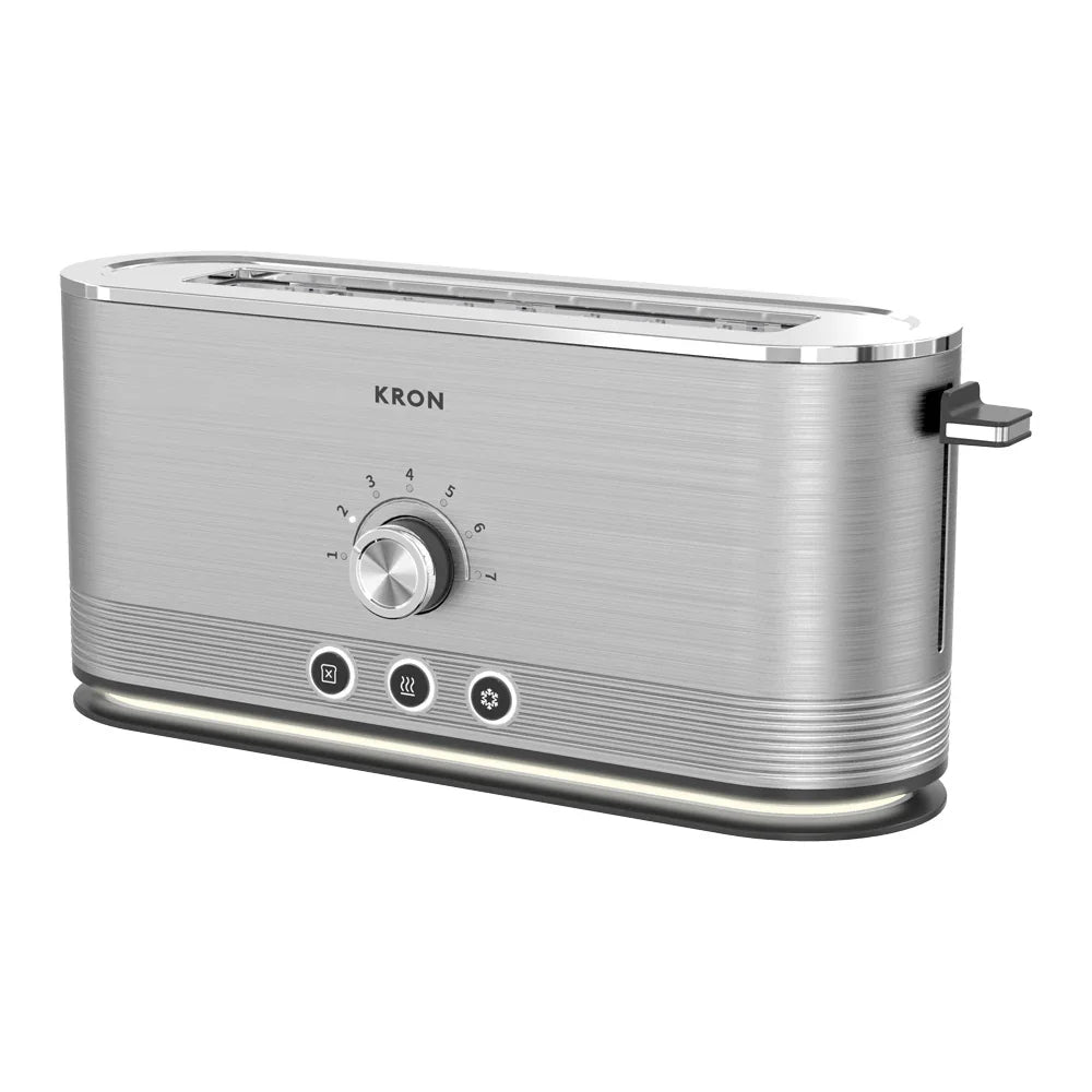 HKM-290003 Compact 4-Slice Stainless Steel Toaster with Unique Design and Versatile Features