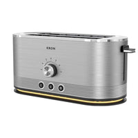 HKM-290003 Compact 4-Slice Stainless Steel Toaster with Unique Design and Versatile Features