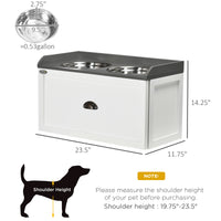 HKM-2900285 Elevated Pet Feeding Station with Storage Compartment for Large Dogs