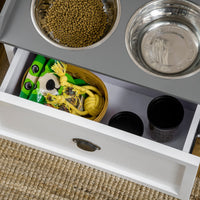HKM-2900285 Elevated Pet Feeding Station with Storage Compartment for Large Dogs