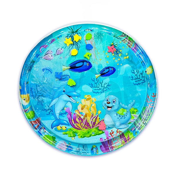 HKM-2900925 Large Inflatable Cartoon Water Cushion - Eco-Friendly PVC with Underwater Theme, Dolphin, Frog & Pirate Designs