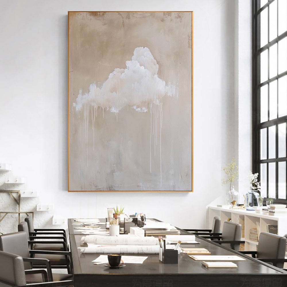 HKM-290195 Handmade Abstract Oil Painting on Canvas for Living Room and Bedroom Decor - Unstretched and Frameless