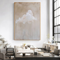 HKM-290195 Handmade Abstract Oil Painting on Canvas for Living Room and Bedroom Decor - Unstretched and Frameless