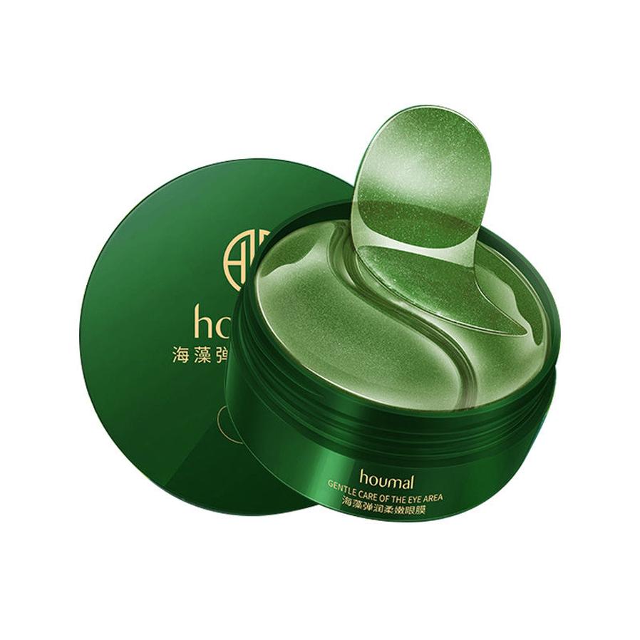 HKM-290323 Golden Algae Elastic Eye Masks - 60 Patches for Moisturizing and Refreshing Care
