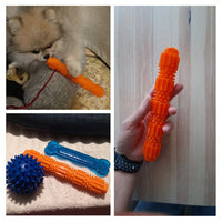 HKM-2903357 Durable Rubber Dog Chew Toy with Treat Dispenser and Squeaker for Aggressive Chewing and Teeth Cleaning