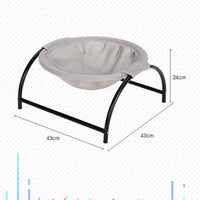 HKM-2904125 Breathable Pet Camping Bed - Pink & Gray Hammock Design, Durable Polyester Fiber and Reinforced Nylon, Size 43*43*24cm