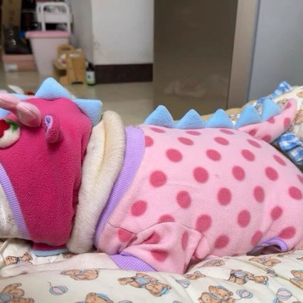 HKM-2904253 Pink Winter Coat for Pets - Casual Polyester Fashionable Clothing for Dogs