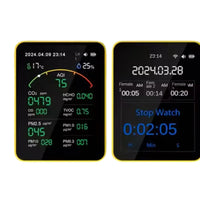 HKM-290451 15-in-1 Rechargeable Digital CO2 Detector and Air Quality Monitor for Home Use