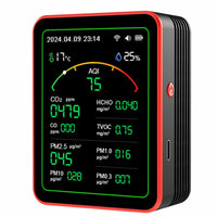 HKM-290451 15-in-1 Rechargeable Digital CO2 Detector and Air Quality Monitor for Home Use