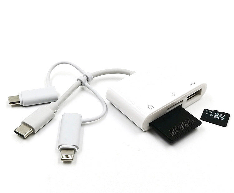 HKM-290451 3-in-1 USB Card Reader for SD and T-Flash Cards