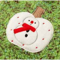 HKM-2904637 Warm Sherpa Pet Hoodie with Snowman Embroidery for Dogs and Cats ¨C Cozy Winter Apparel in Pink and Green