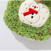 HKM-2904637 Warm Sherpa Pet Hoodie with Snowman Embroidery for Dogs and Cats ¨C Cozy Winter Apparel in Pink and Green